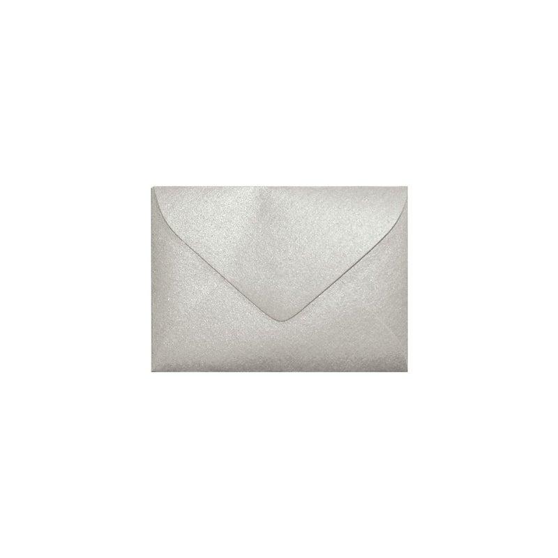 LUXPaper #17 Mini Envelopes in 80 lb. Silver Metallic for 2 9/16 x 3 9/16 Cards, Printable Envelopes for Gift Cards and Thank Youâ€™s, w/Glue, 50 Pack, Envelope Size 2 11/16 x 3 11/16 (Silver)